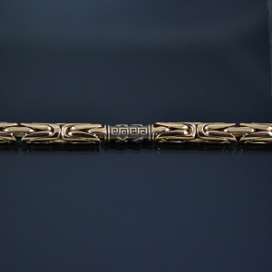 Золотая цепочка плетение Геракл со славянскими символами и чернением (Вес 59 гр.)