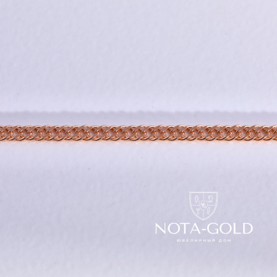 Цепочка из красного золота 585 пробы плетение Двойной Ромб мини станочное длиной 55 см (Вес: 4,72 гр.)