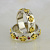 Обручальные кольца с лилиями из белого золота с бриллиантами и гранатами (Вес пары: 16 гр.)
