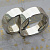 Широкие обручальные кольца из серебра / белого золота (Вес пары: 15 гр.)