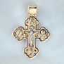 Золотой православный мужской крест с личным ликом святого (Вес: 12 гр.)