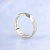Эксклюзивное матовое кольцо из белого золота с личной гравировкой (Вес: 3,5 гр.)