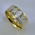 Кольцо из жёлтого золота с белой эмалью (Вес: 8 гр.)