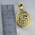 Золотой медальон для фото из жёлтого золота с эмалью и первой буквой имени (Вес: 14 гр.)