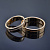 Обручальные кольца из красного золота с дорожкой из бриллиантов (Вес пары: 17 гр.)