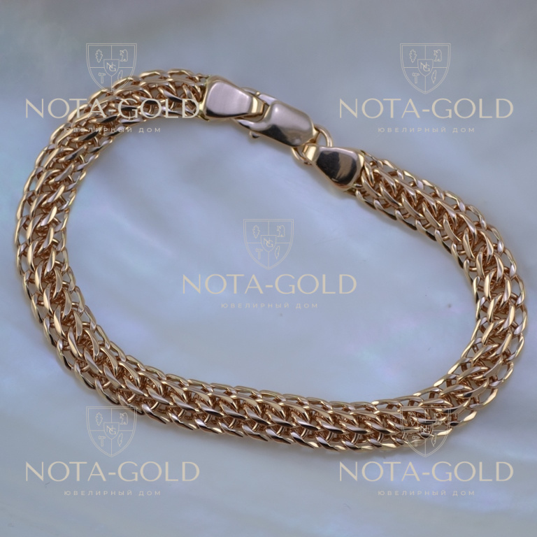 Золотой браслет плетение Питон NOVIKOV 132184