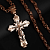 Нательный православный крест из красного золота с эмалью (Вес 30 гр.)