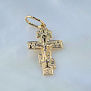 Золотой православный крестик под цепочку или шнурок (Вес 2 гр.)