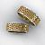 Обручальные двухцветные кольца ДНК из золота с бриллиантами (Вес пары 14,7 гр.)
