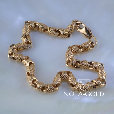 Браслет с бриллиантами эксклюзивное плетение Арес (Вес 24 гр.)