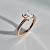 Классическое помолвочное кольцо из красного золота с бриллиантами (Вес 2,8 гр.)