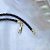 Плетёный кожаный шнурок на шею с золотым замком (Вес: 3 гр.)