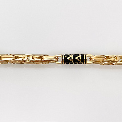 Золотая цепочка эксклюзивное плетение Лисий хвост с Рунами (Вес: 41,5 гр.)