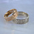 Обручальные кольца с отпечатками пальцев - мужское из белого и женское из красного золота (Вес пары: 11 гр.)