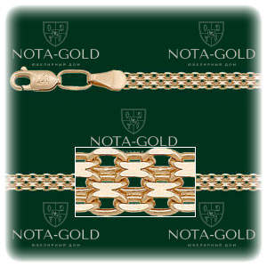 Золотая цепочка эксклюзивное плетение Бисмарк в три нити из одинарной якорной на заказ (цена за грамм)