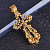 Большой мужской православный крест из золота с чёрной эмалью (Вес: 18 гр.)