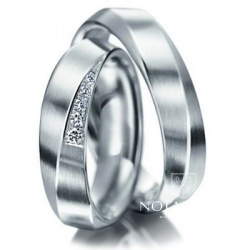 Обручальные кольца на заказ из белого золота с бриллиантами (Вес пары: 10 гр.)