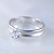 Матовое помолвочное женское кольцо с крупным бриллиантом (Вес: 3 гр.)