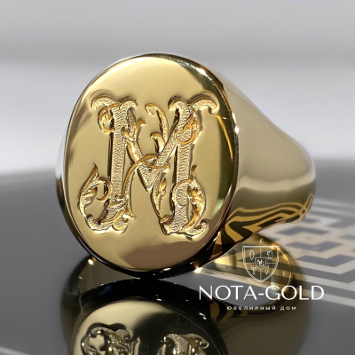 Печатка овальная с монограммой 