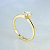 Классическое помолвочное кольцо из жёлтого золота с крупным бриллиантом 0,24 карат (Вес: 2,5 гр.)