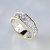 Женское золотое кольцо Смысл жизни на заказ из жёлто-белого золота с бриллиантом (Вес: 3 гр.)