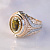 Мужское золотое кольцо-печатка с инициалами, гравировкой, изображением стрельца и камнем Клиента (Вес: 23 гр.)