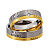 Двухцветные обручальные кольца с гравировкой и бриллиантами на заказ (Вес пары: 16 гр.)