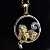Подвеска - кулон на рождение мальчика из золота с бриллиантами и сиреневыми сапфирами (Вес: 11 гр.)