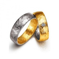 Обручальные кольца на заказ с бриллиантом i313 (Вес пары: 10 гр.)