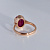 Женское кольцо из красного золота с крупным рубином (Вес 3,3 гр.)
