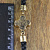 Кожаный шнурок-гайтан из натуральной кожи с золотыми вставками, крестом и гравировкой (Вес: 24 гр.)