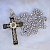 Эксклюзивный золотой крест Сияние Духа с распятием и бриллиантами на цепочке плетение Гачи (Вес: 84,5 гр.)