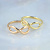 Обручальное кольцо бесконечность из жёлтого и красного золота (Вес пары: 5 гр.)