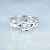 Эксклюзивное помолвочное кольцо из белого золота с бриллиантами 1 карат и сердечком на шинке (Вес: 6,5 гр.)