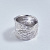 Серебряное кольцо в виде листика с гравировкой omnia possibilia sunt ubique - всё возможно (Вес: 15 гр.)