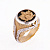 Мужское кольцо - печатка из золота с чёрным ониксом и семейным гербом (Вес: 27 гр.)