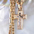 Золотой православный крест с распятием и ликами святых на золотой цепочке Краб Малый (Вес: 41 гр.)