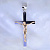 Большой мужской крест с распятием Иисуса Христа из красно-белого золота (Вес: 21 гр.)