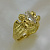 Двухцветное помолвочное кольцо Два ангела дарят сердце с короной и пятью бриллиантами 0,36 карат  (Вес: 7 гр.)