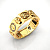 Золотое кольцо с черепами и бриллиантами Всевидящее око (Вес: 8 гр.)