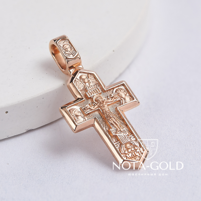 Крестик для мальчика на крещение из позолоченного серебра (Вес: 4 гр.)