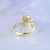 Кольцо с пяточкой младенца из жёлтого золота с бриллиантами (Вес: 3,5 гр.)