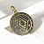 Круглая подвеска амулет из желтого золота с символикой (Вес 14,6 гр.)