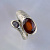 Безразмерное кольцо из белого золота с рубином, аметистом и фактурой кожи для известного блогера Сергея Симонова - Дона Симона (Вес: 15,5 гр.)