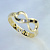 Золотое кольцо со знаком бесконечности, гравировкой и инициалами (Вес: 3,5 гр.)