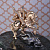 Золотая статуэтка Георгий Победоносец и серебряный змей на подставке из змеевика (Вес: 419 гр.)