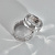 Гранёные обручальные кольца из белого золота с бриллиантами в женском кольце (Вес пары 13 гр.)