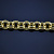 Браслет плетение Фигаро Двойное из жёлтого золота с сапфирами (Вес 39 гр.)
