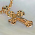 Золотая цепочка плетения Лисий хвост собранный (Вес: 30 гр.) и крестик с бриллиантами на заказ (Вес: 9 гр.)