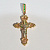 Нательный крестик из золота с изумрудами на заказ (Вес: 4,5 гр.)